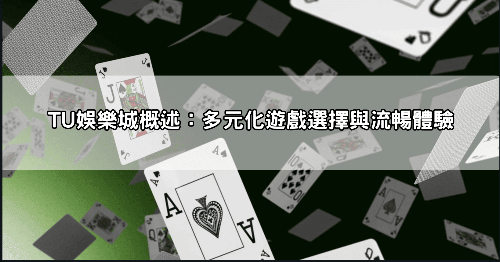 TU娛樂城概述：多元化遊戲選擇與流暢體驗